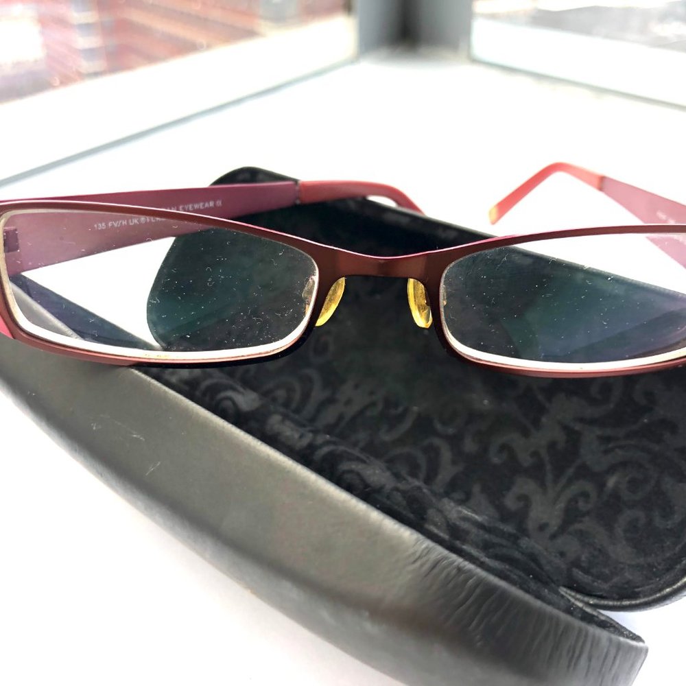 Fysh Eyeglasses Frames With Pink Angular Stripes - image 5